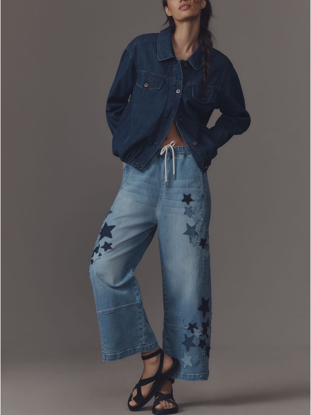 Anthropologie Pilcro Izzie Relaxed Star Pull-on Jeans